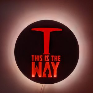 This is the Way Mandolorian Logo LED Wall Art